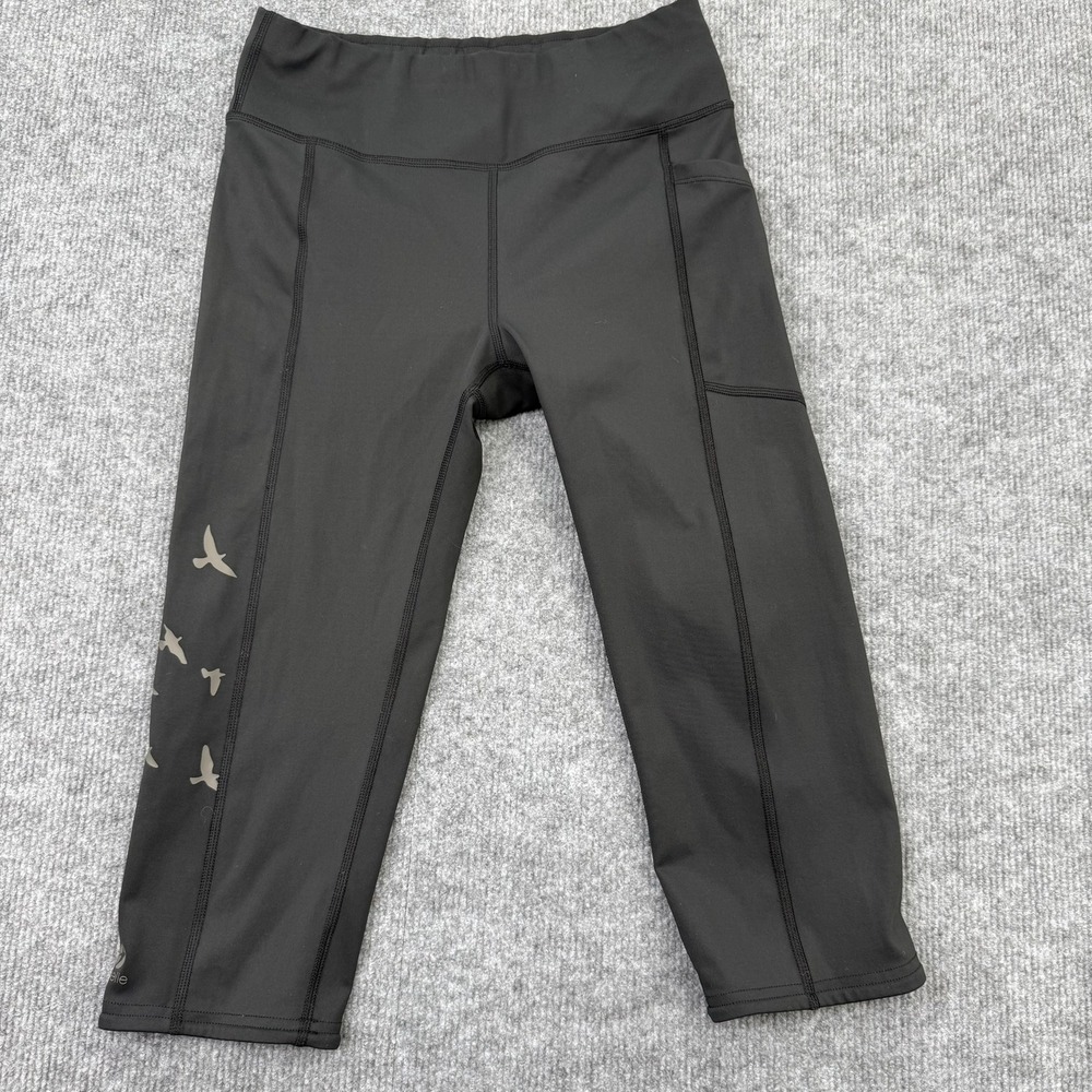 Oiselle Pocket Jogger Capris Women 4 Black Gorpcore Running Gym Performance